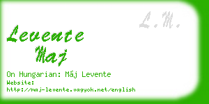 levente maj business card