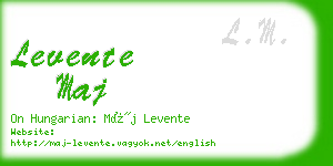 levente maj business card